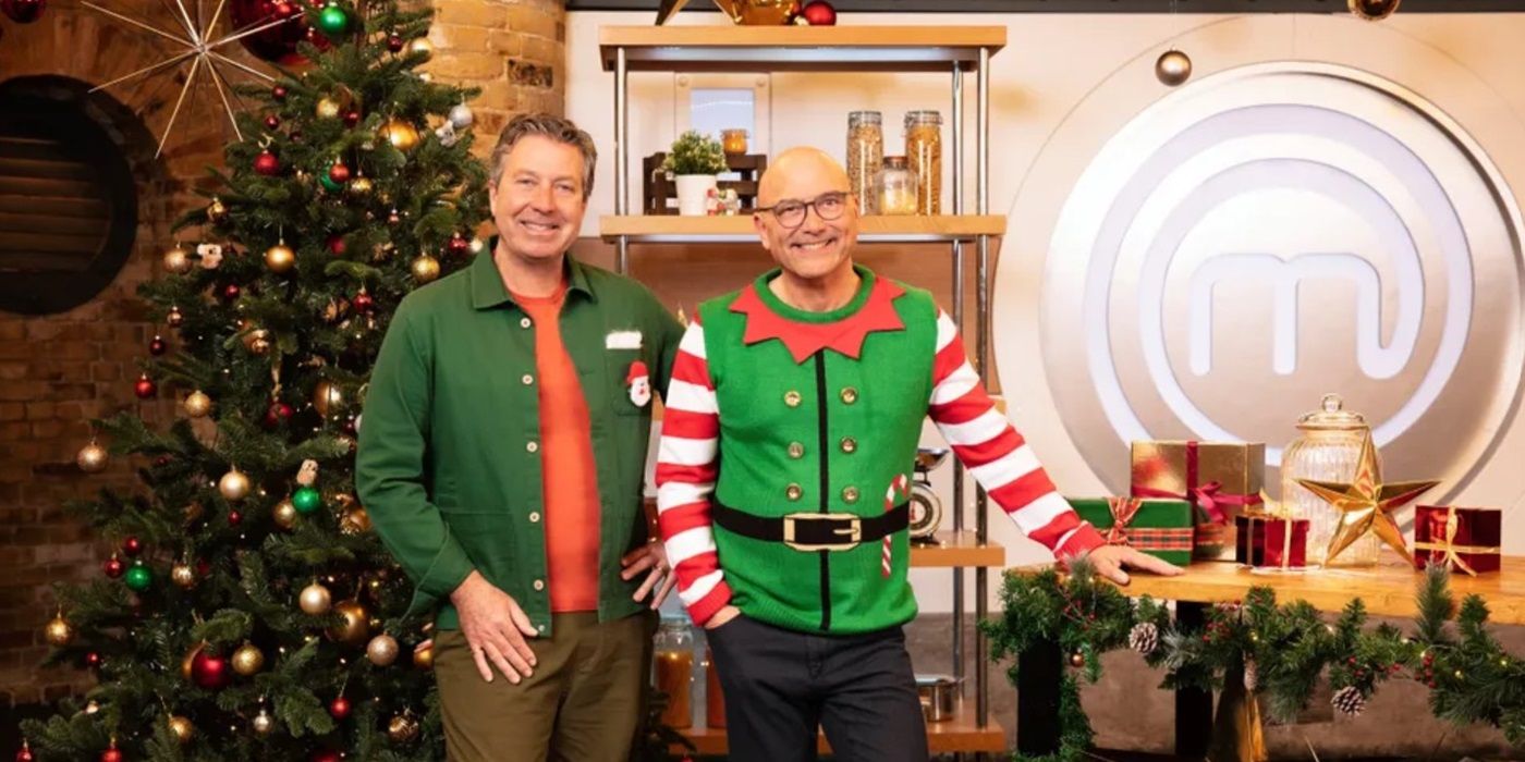 Hosts John Torode and Gregg Wallace for 'Masterchef' Christmas special