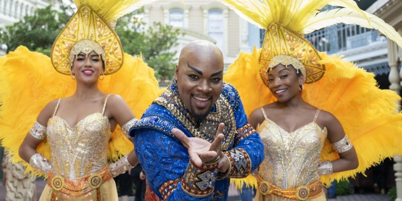 Michael James Scott as Genie at the &lsquo;Disney Parks Magical Christmas Day Parade&rsquo;.