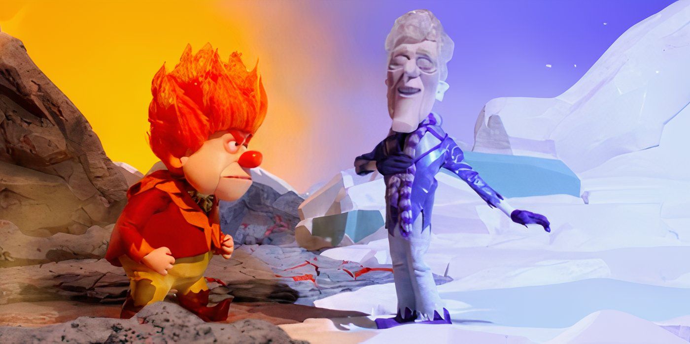 Heat Miser (left) and Snow Miser (right) in &lsquo;A Miser Brothers&rsquo; Christmas'