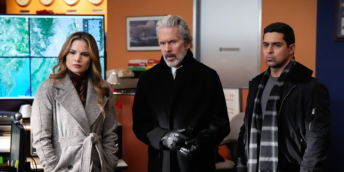  Katrina Law as NCIS Special Agent Jessica Knight, Gary Cole as NCIS Special Agent Alden Parker, and Wilmer Valderrama as NCIS Special Agent Nicholas “Nick” Torres in ncis-season-22-episode-9