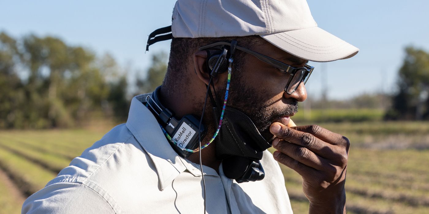 Director RaMell Ross on the set of Nickel Boys