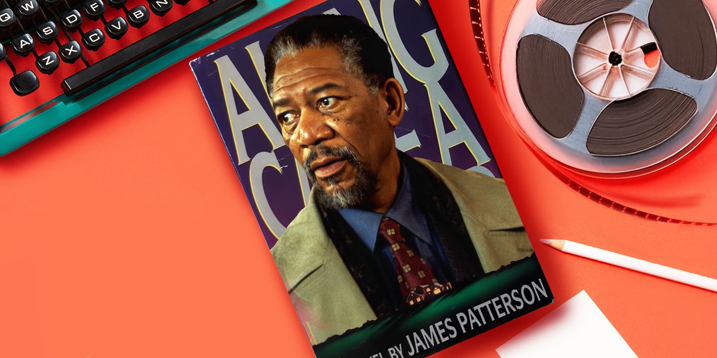 Alex Cross, played by actor Morgan Freeman, on the cover of a James Patterson novel.