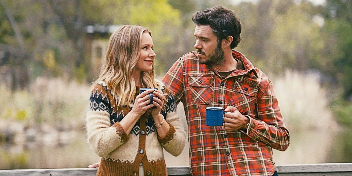 Joanne and Noah drinking coffee together in Nobody Wants This.