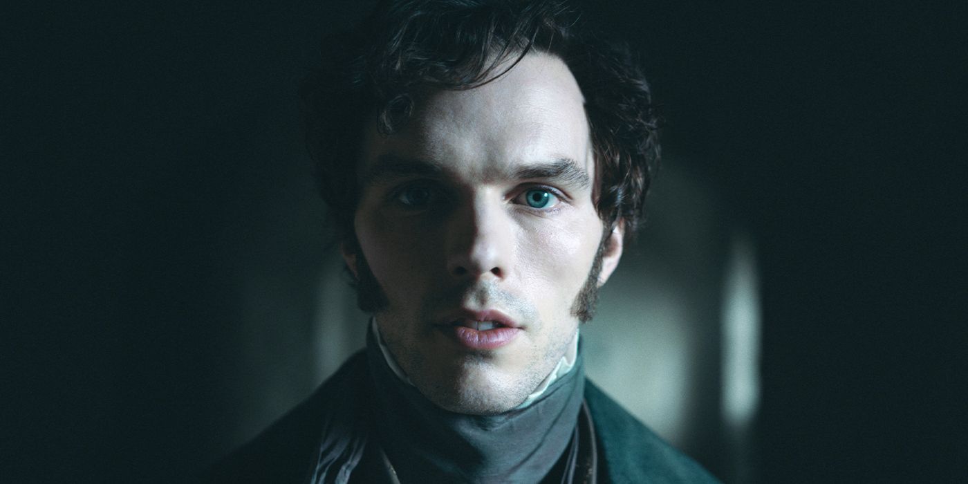 Close-up of Nicholas Hoult as Thomas Hutter in Nosferatu