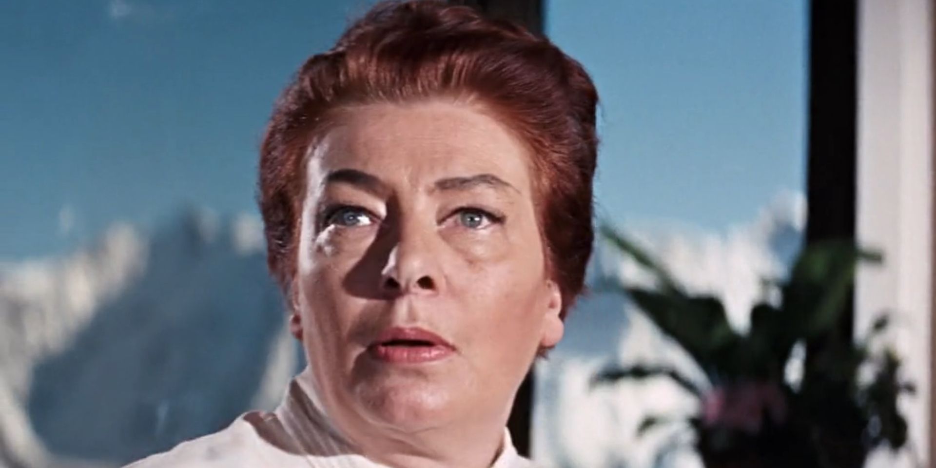 Irma Bunt, played by Ilse Steppat, looks surprised in 'On Her Majesty's Secret Service'.