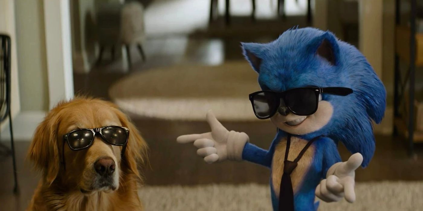 Ozzie and Sonic in sunglasses in Sonic the Hedgehog 2