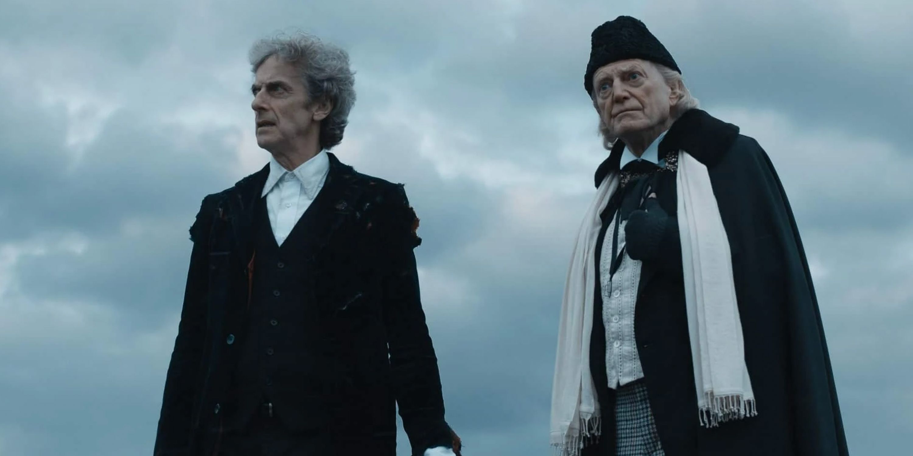 Peter Capaldi's Twelfth Doctor and David Bradley's First Doctor in "Twice Upon a Time"