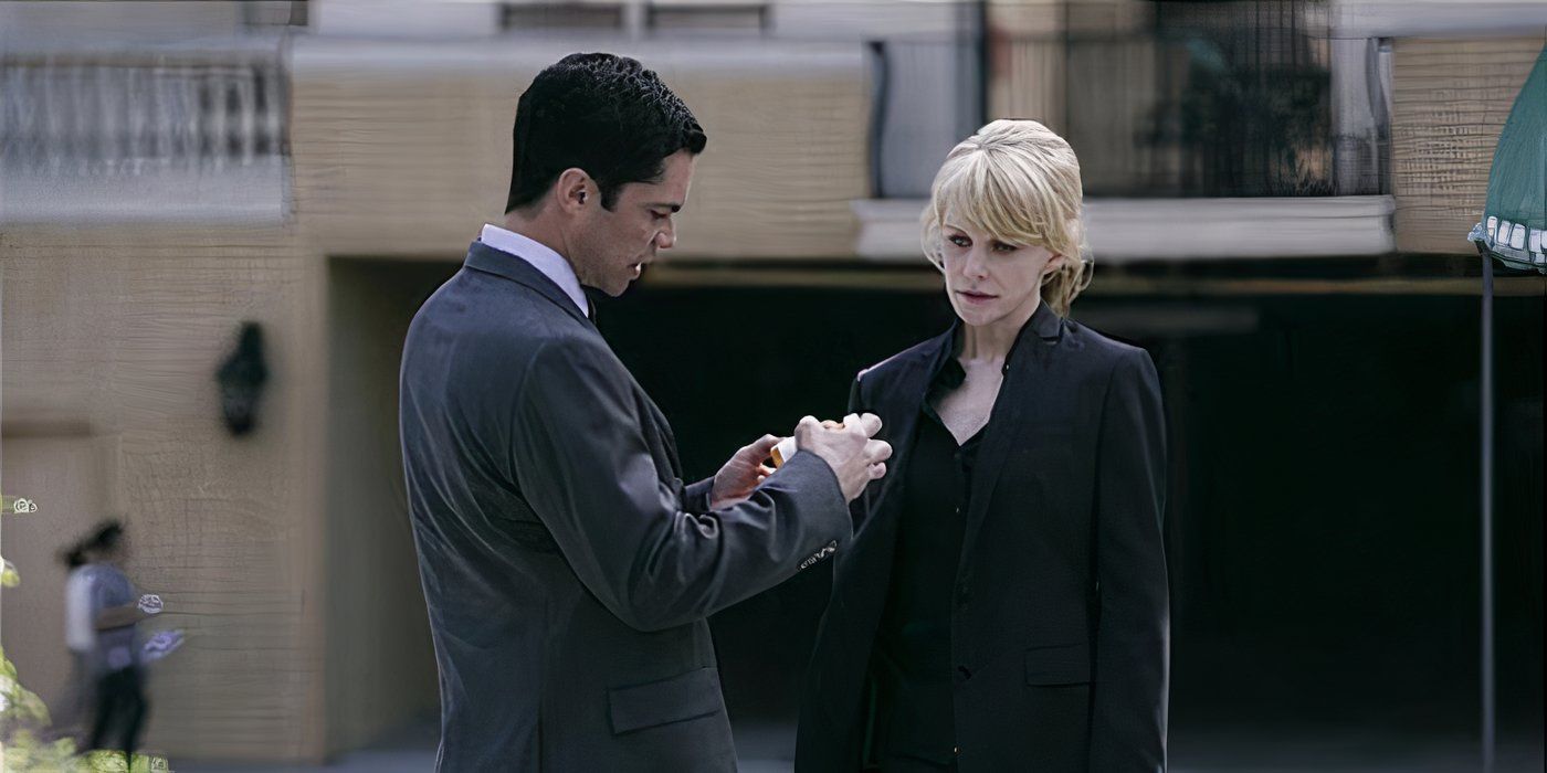 Lily Rush and Scotty Valens have a conversation on &lsquo;Cold Case&rsquo;.