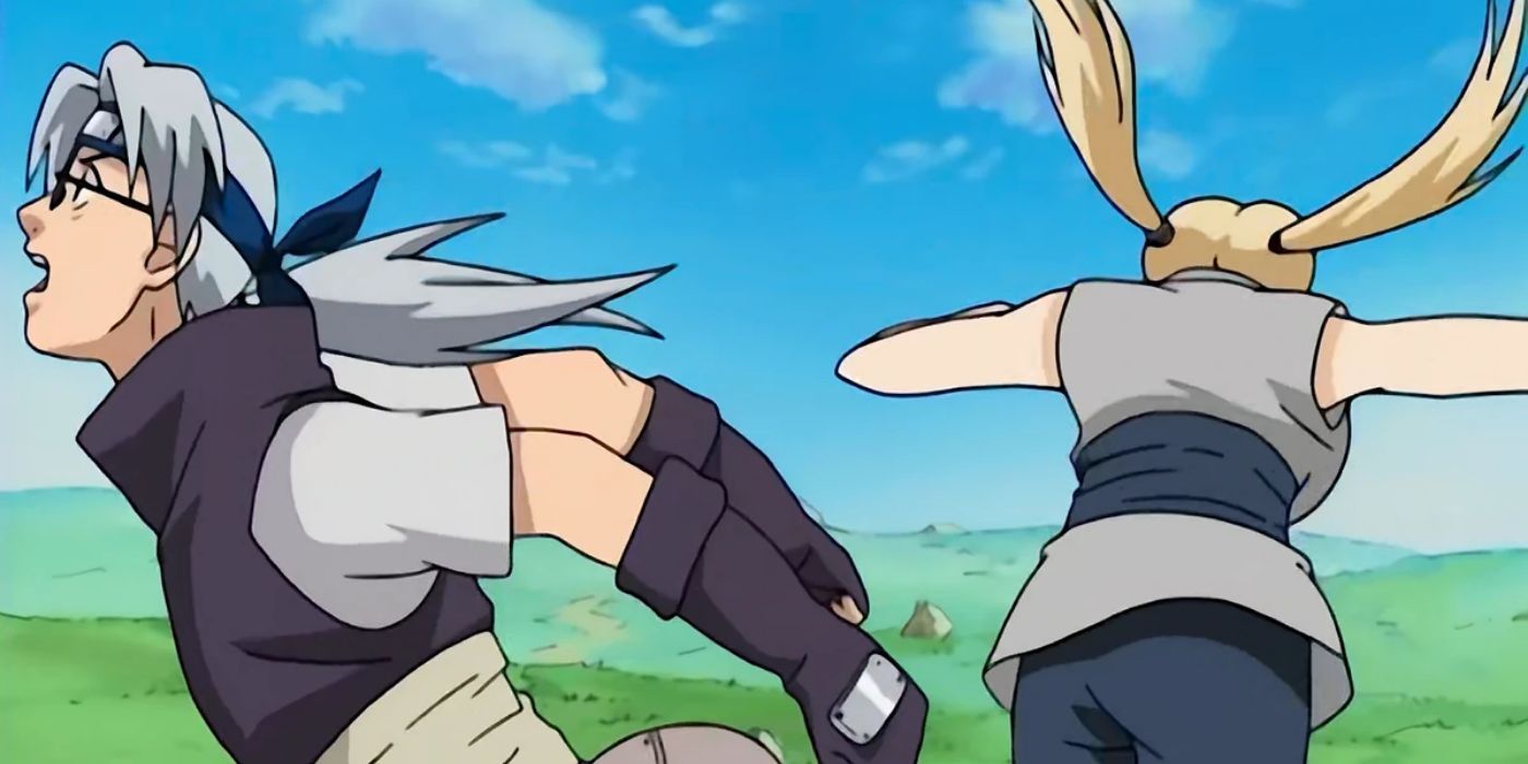 Tsunade disabling Kabuto in Naruto.