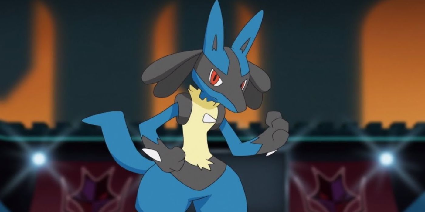 Ash&rsquo;s Lucario after evolving