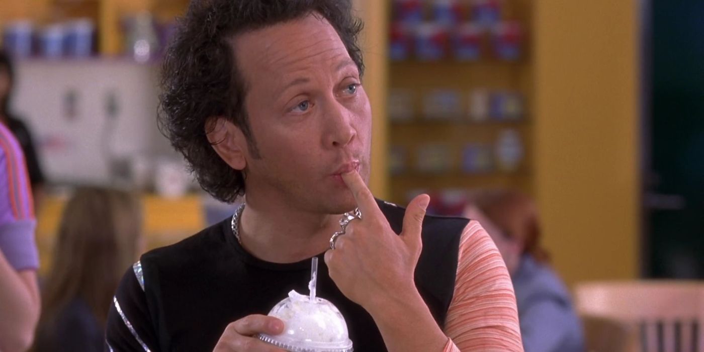 Rob Schneider licks whipped cream off his finger in The Hot Chick