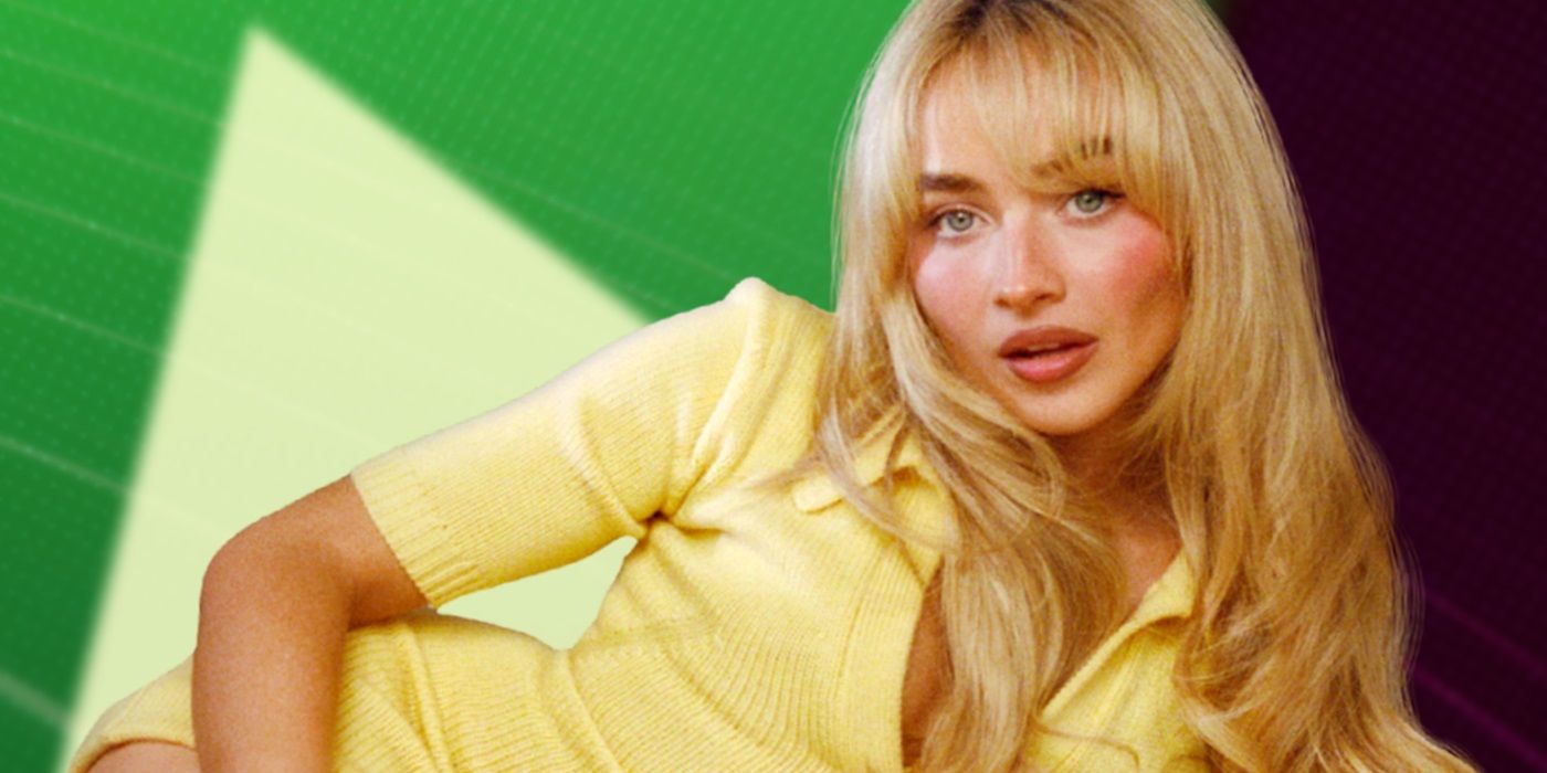 Sabrina Carpenter reclinada con un mono amarillo en los Billboard Music Awards 2024