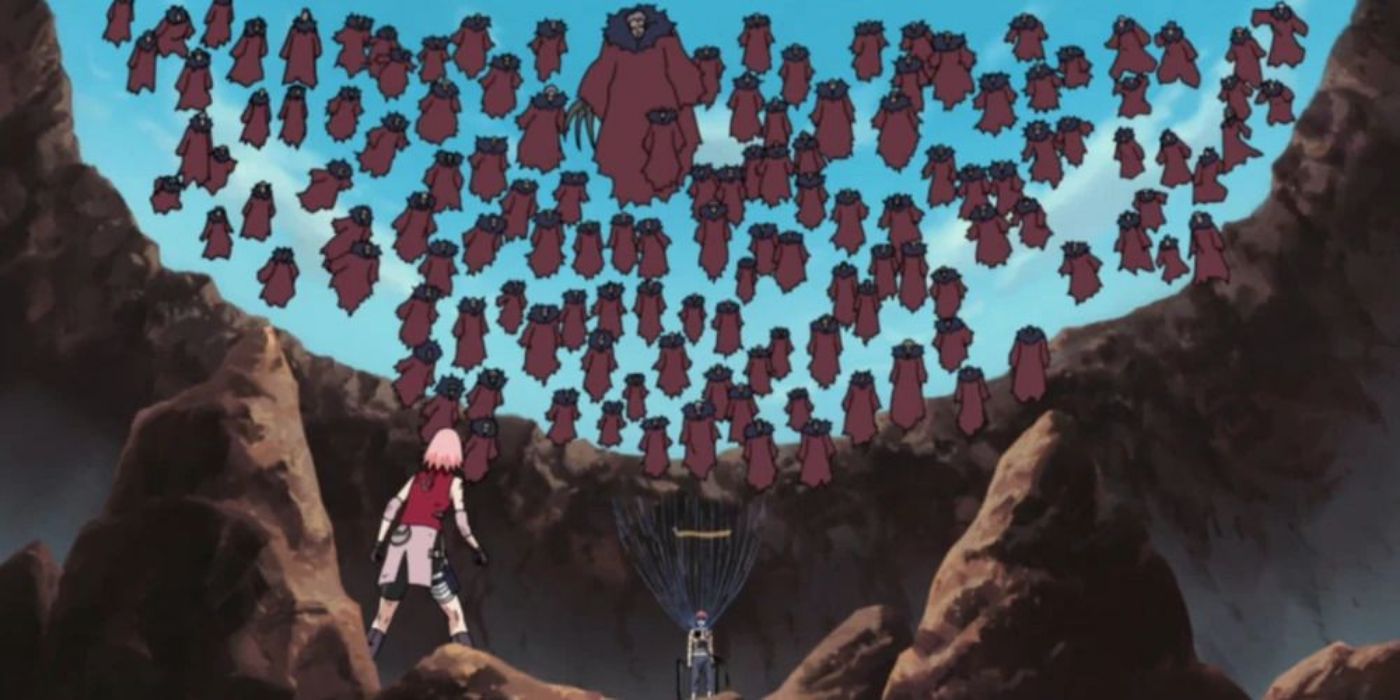 Sakura vs Sasori and one-hundred puppets