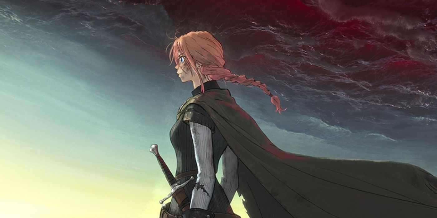 Scarlet anime featuring a warrior princess against the sky