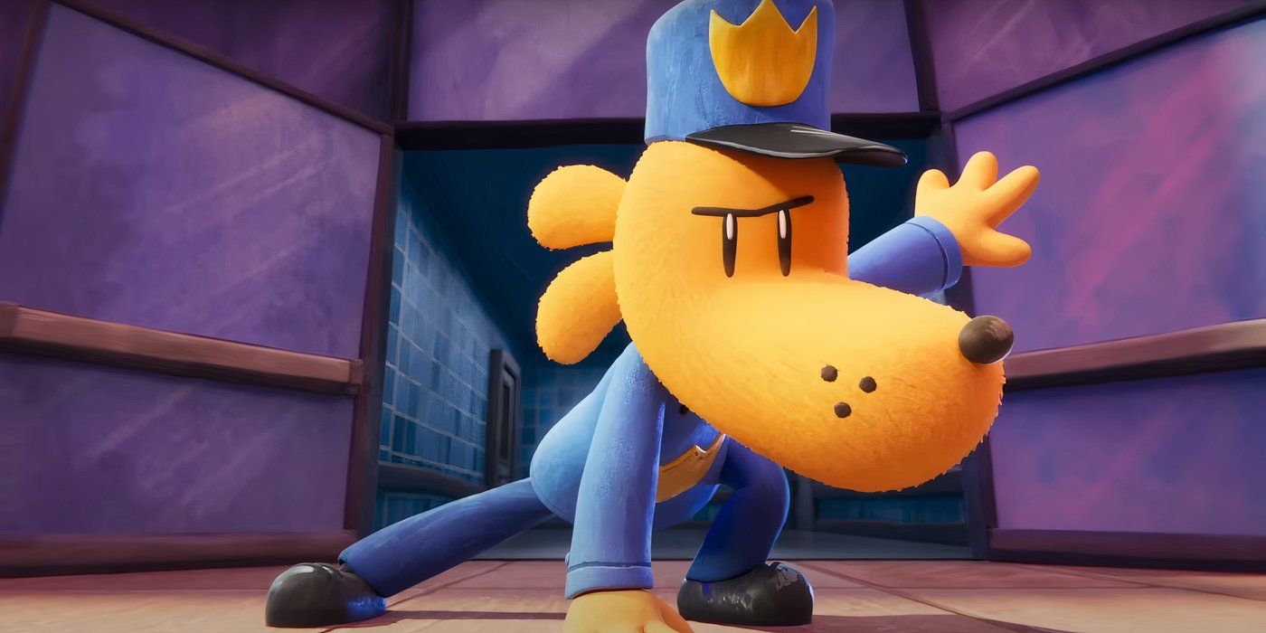 Dog Man striking a pose in &lsquo;Dog Man&rsquo;