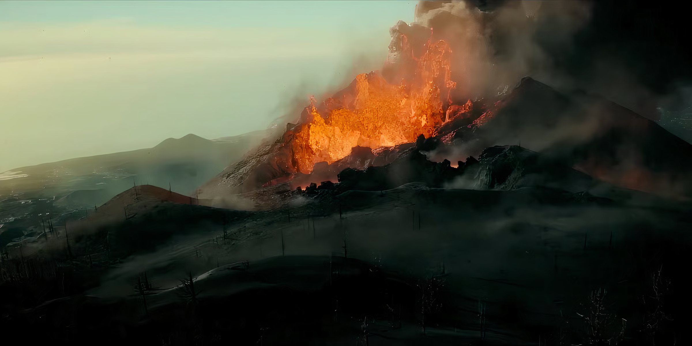 Scientists watch as a volcano erupts in 'La Palma.'