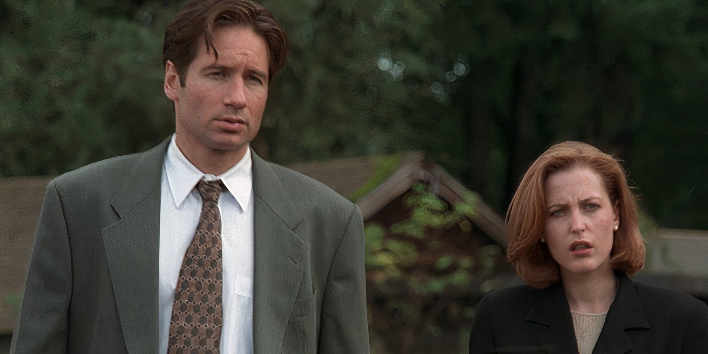 David Duchovny as Fox Mulder and Gillian Anderson as Dana Scully in &lsquo;The X-Files&rsquo;
