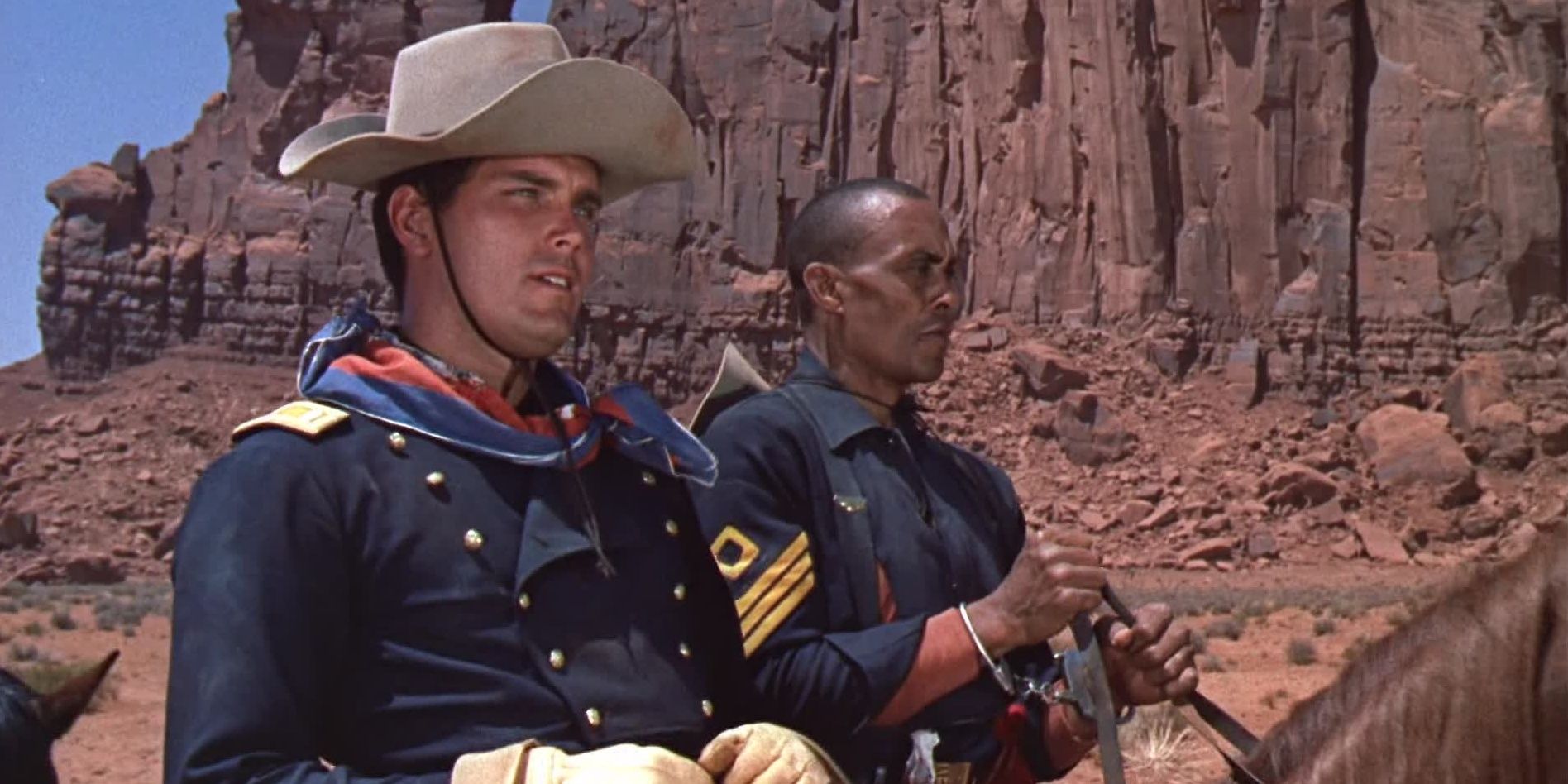   Jeffrey Hunter and Woody Strode 