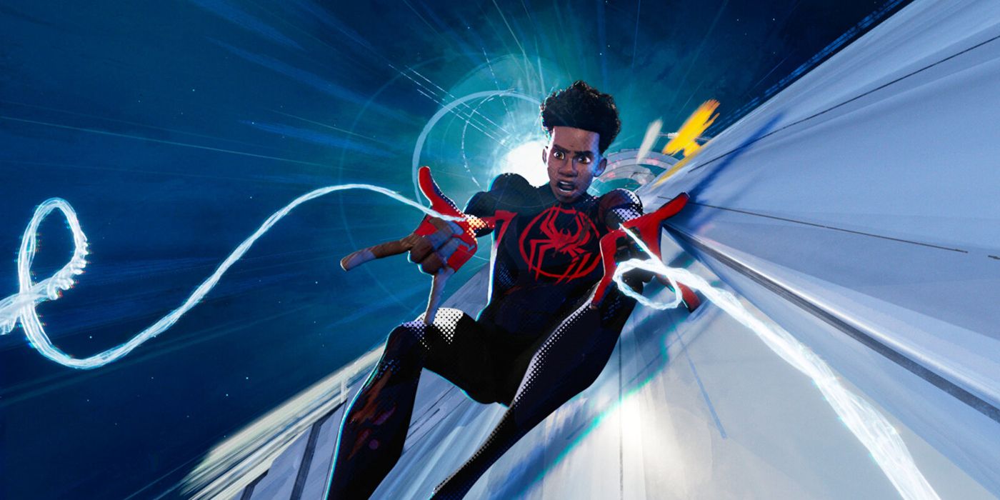 Miles Morales shoots his web in Spider-Man: Across the Spider-Verse