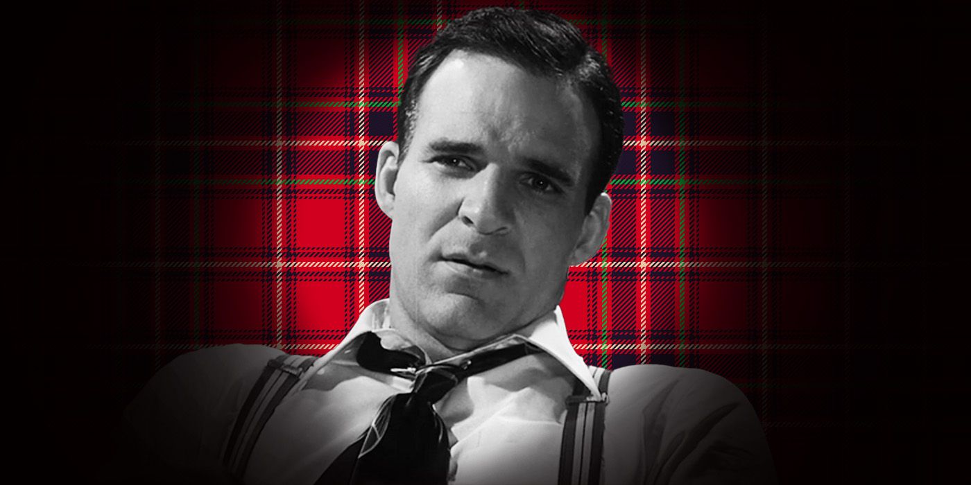 Custom image of Steve Martin in Dead Men Don’t Wear Plaid against a plaid background