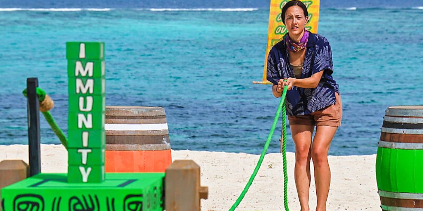 Rachel LaMont competes for Immunity on &lsquo;Survivor 47.'