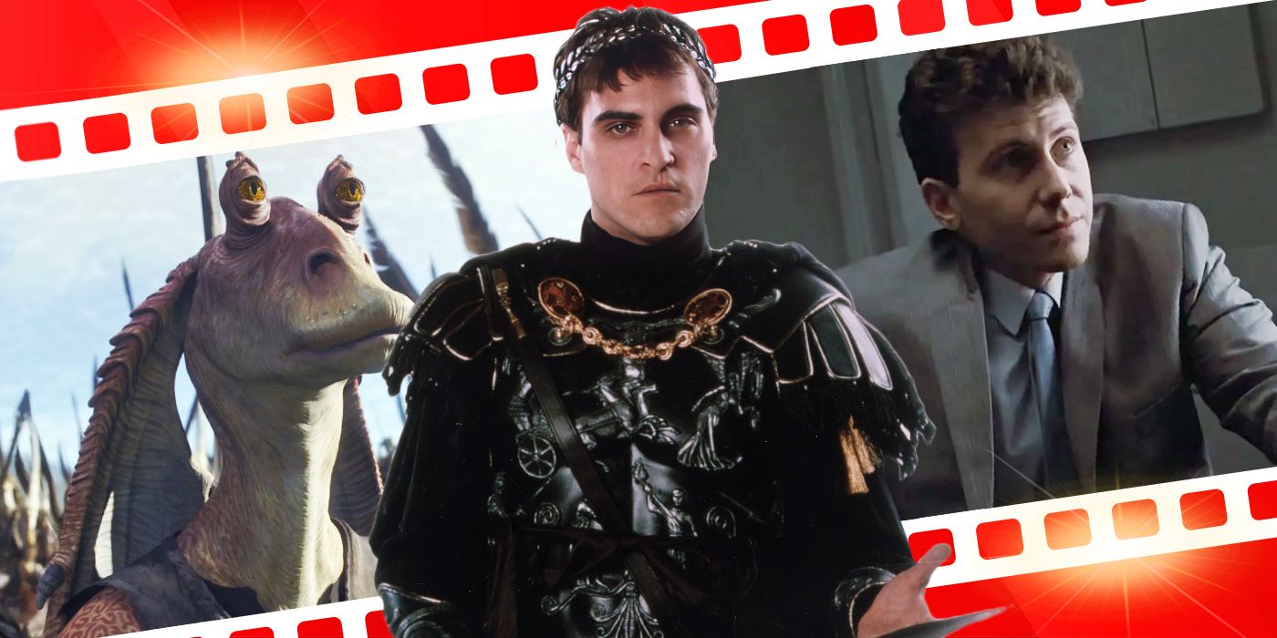 Blended image showing characters from Star Wars: The Phantom Menace, Gladiator, and Aliens