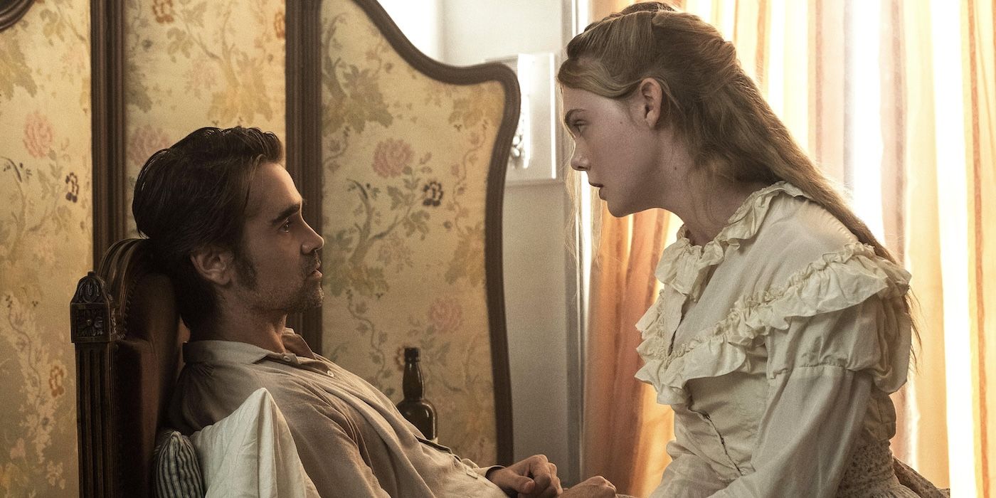 Colin Farrell and Elle Fanning in The Beguiled