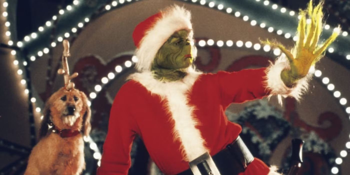 The Grinch and Max in Whoville in &lsquo;How the Grinch Stole Christmas&rsquo;