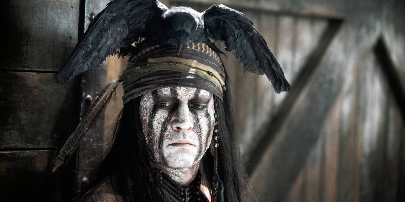 Johnny Depp as Tonto in 'The Lone Ranger' (2013)