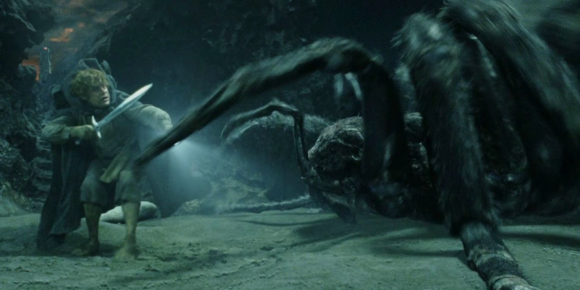 Sam fighting Shelob in The Lord of the Rings_ The Return of the King