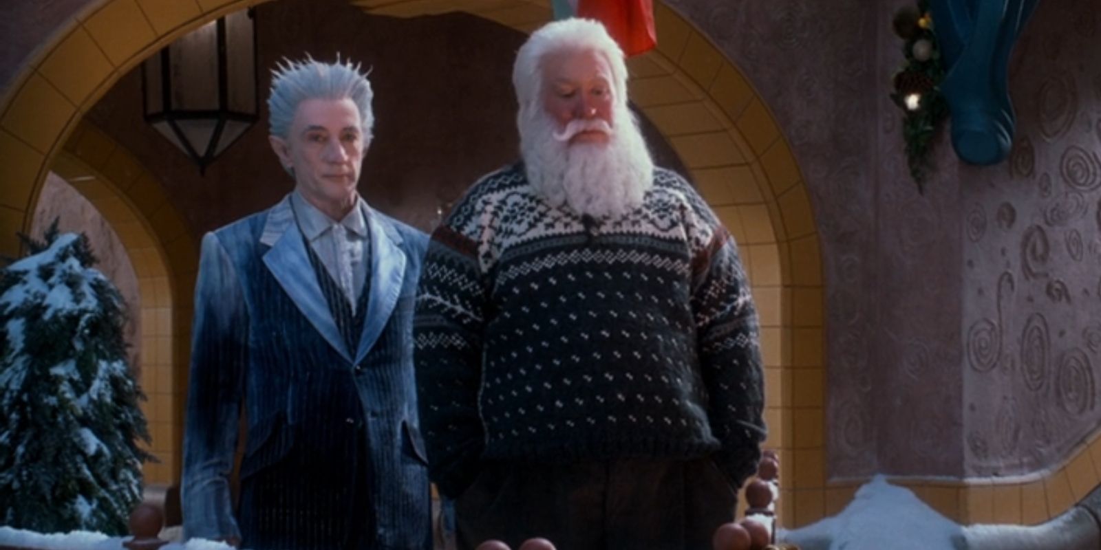 Jack Frost, played by Martin Short, stands by Santa Claus, played by Tim Allen, in 'The Santa Clause 3: The Escape Clause'.