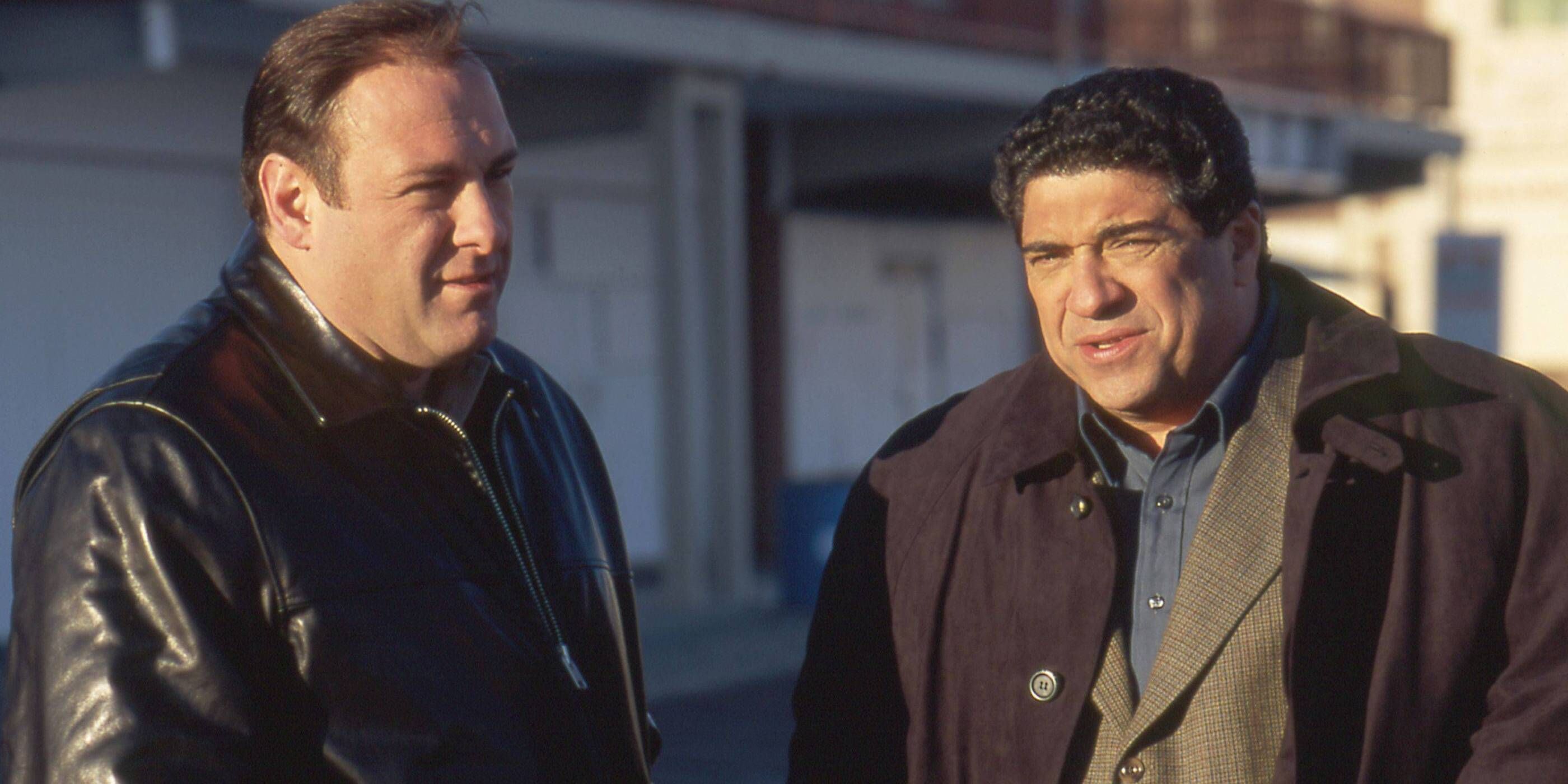 James Gandolfini and Vincent Pastore in "To Save Us All From Satan's Power" from 'The Sopranos'