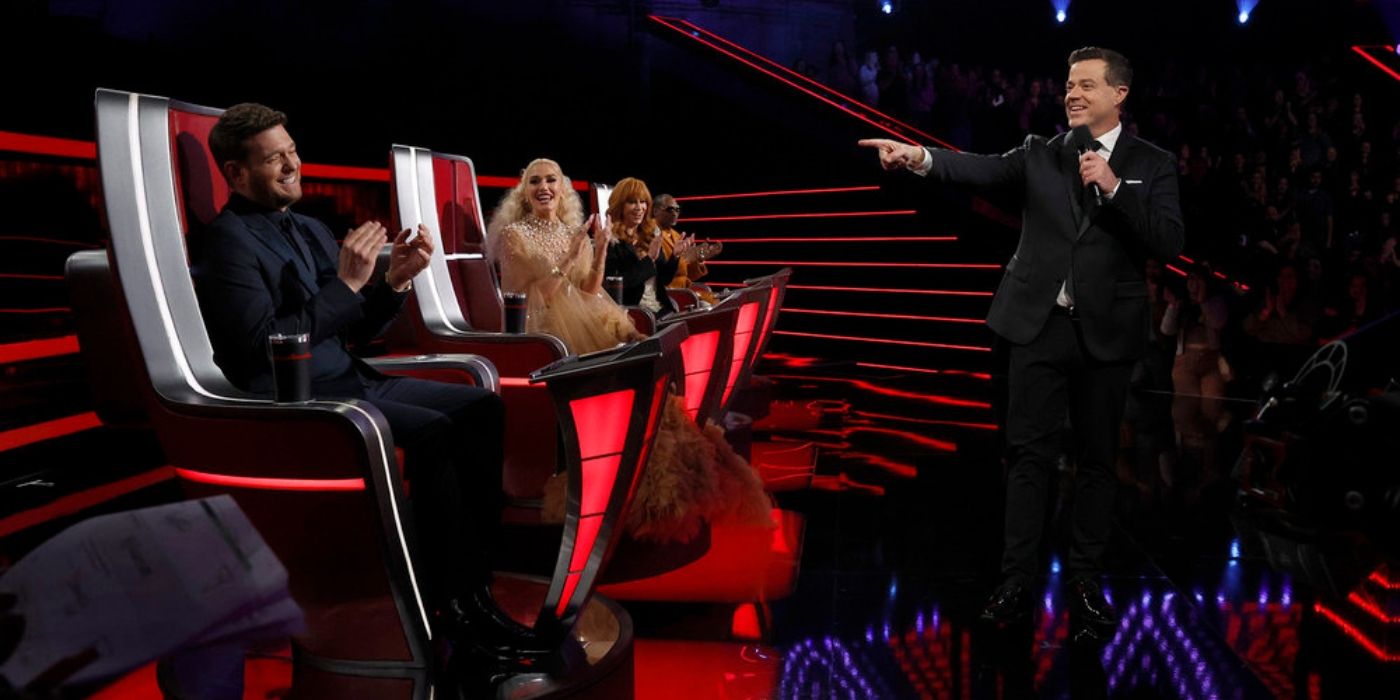 Carson Daly and the coaches on 'The Voice' Season 26 finale.