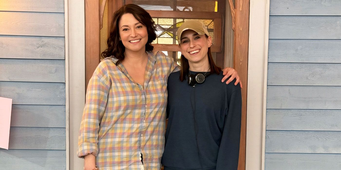 Chyler Leigh and Perri Nemiroff on the Set of The Way Home