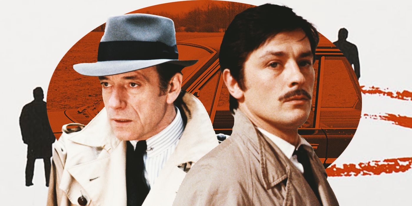 Custom image of André Bourvil as Inspector Mattei and Alain Delon as Corey in Le Cercle Rouge (The Red Circle)