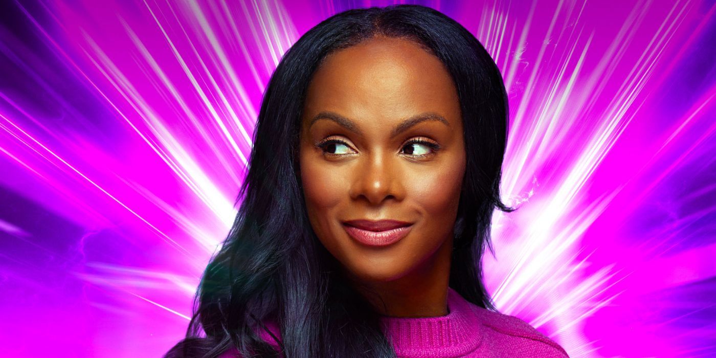Tika Sumpter as Maddie Wachowski on a character poster for Sonic the Hedgehog 3.