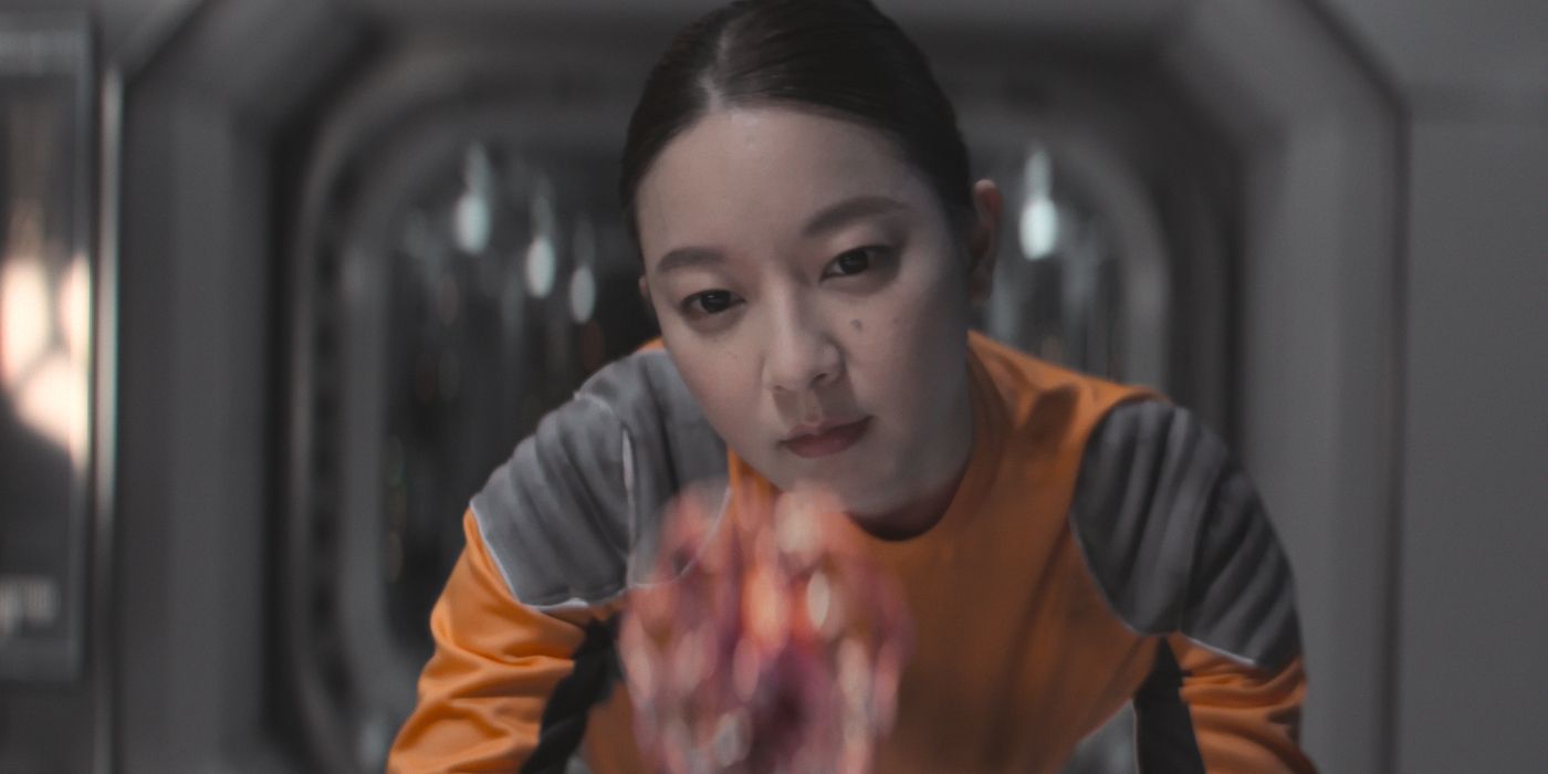 A scientist looking at an artificially constructed heart in Tomorrow and I Episode 2