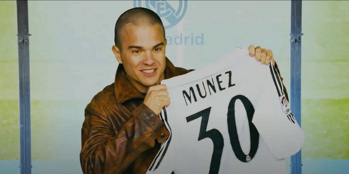 Kuno Becker as Santiago Munez in a Real Madrid press conference in Goal II: Living the Dream (2007)