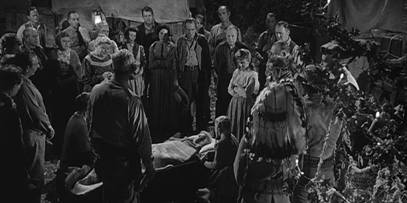 The whole wagon train celebrates Christmas early in the &lsquo;Wagon Train&rsquo; episode &ldquo;The Mary Ellen Thomas Story&rdquo;