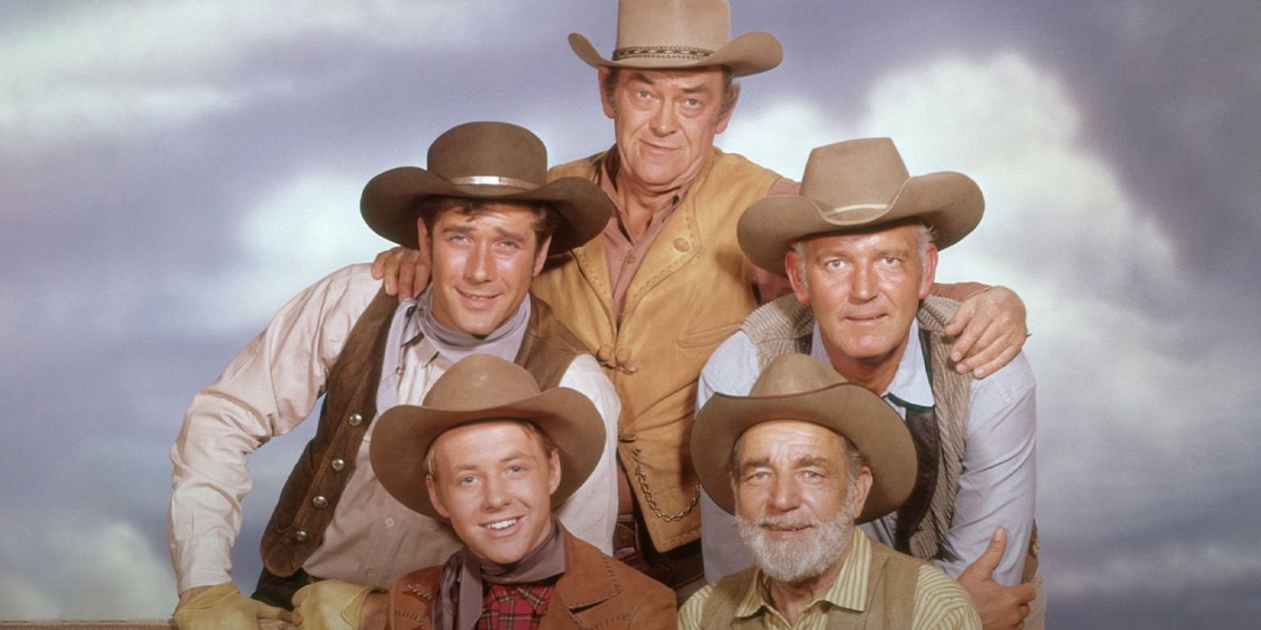 The cast of &lsquo;Wagon Train&rsquo; during the show&rsquo;s later seasons.