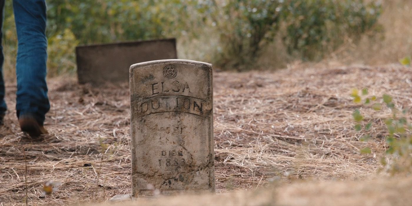 Elsa Dutton's grave marker on 'Yellowstone'