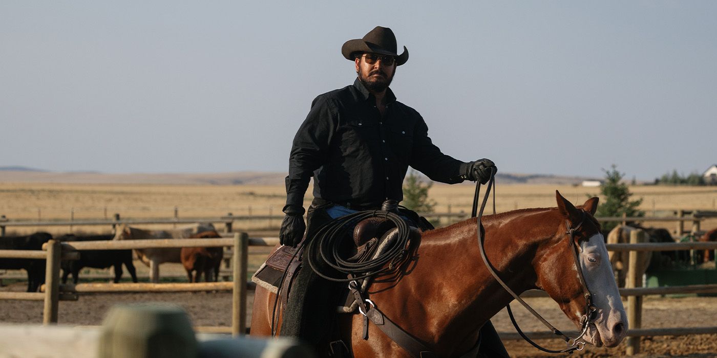 Cole Hauser as Rip Wheeler on horseback on 'Yellowstone'