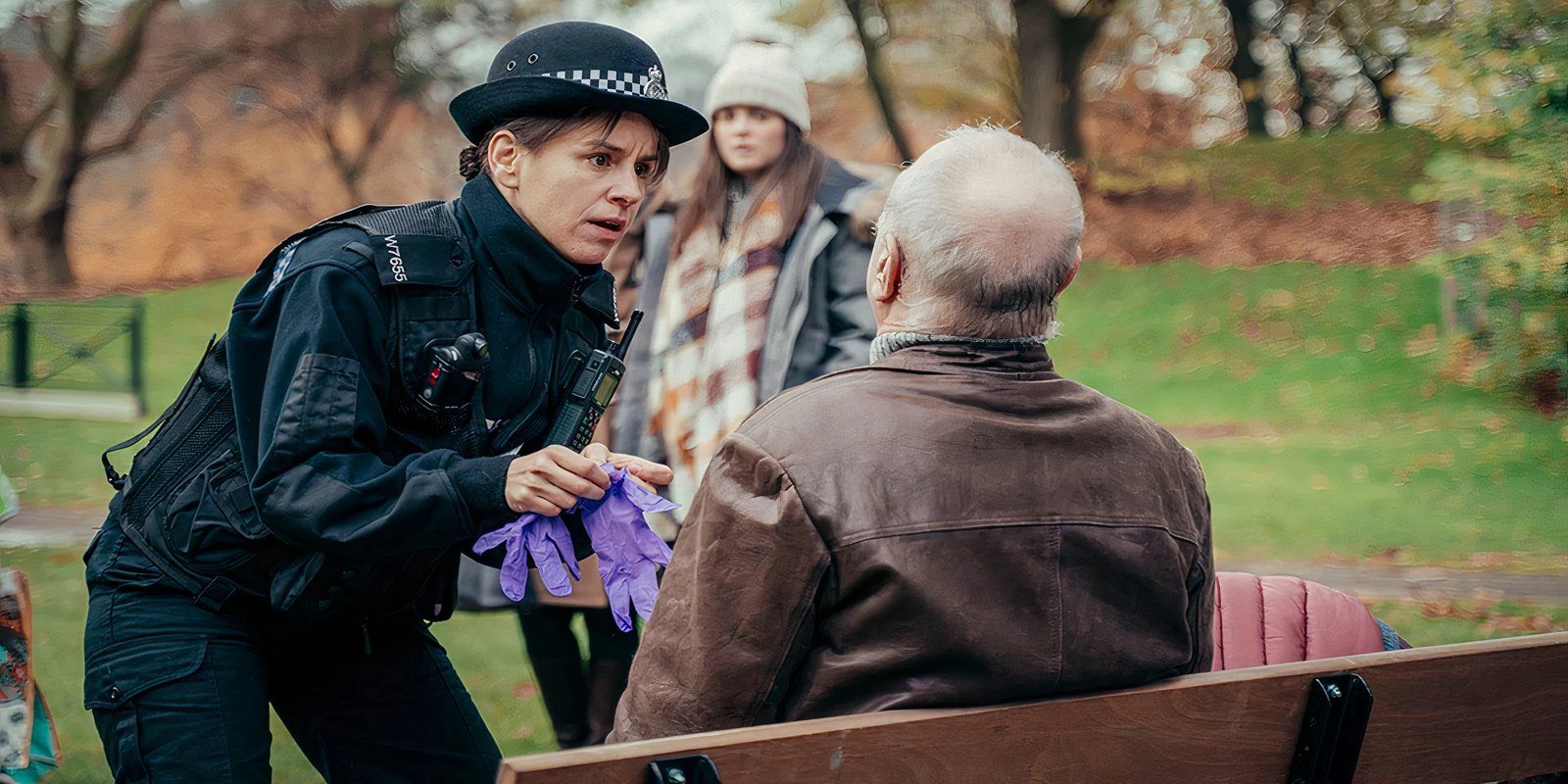 A police officer tries to help a poisoned Sergei Skripal in The Salisbury Posionings