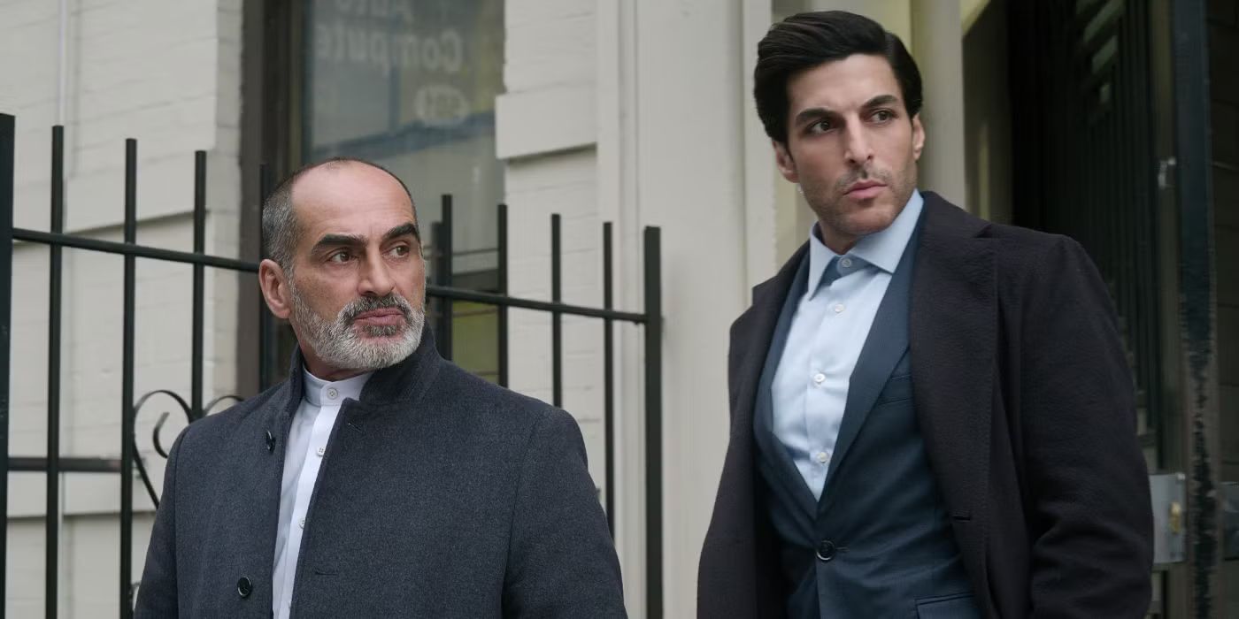 Navid Negahban as Abbas and Keon Alexander as Javad in Season 2 of 'The Night Agent'