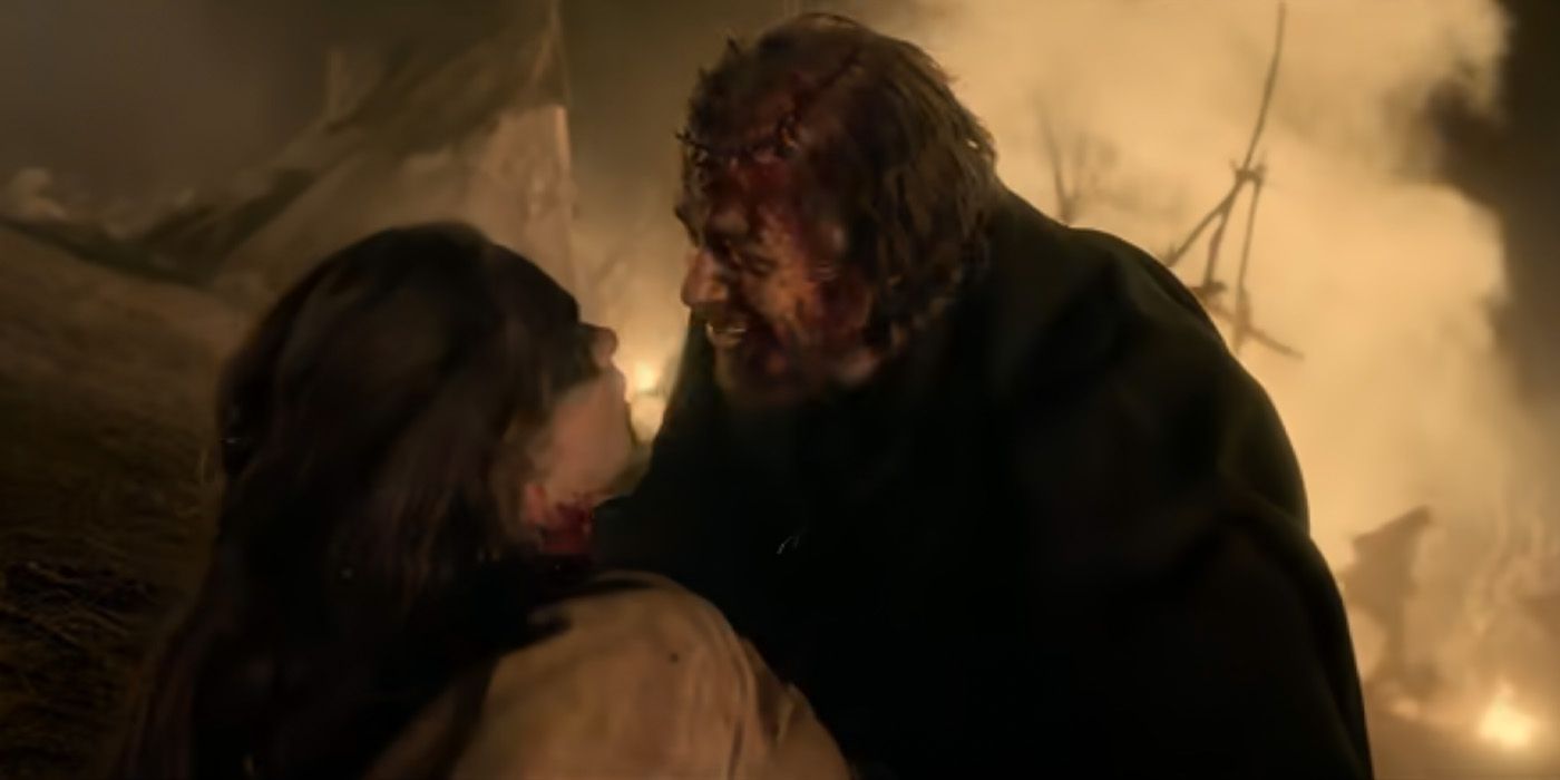 Jacob Pratt (Dane DeHaan) grieves over his dying wife Abish (Saura Lightfoot-Leon) on &lsquo;American Primeval&rsquo;