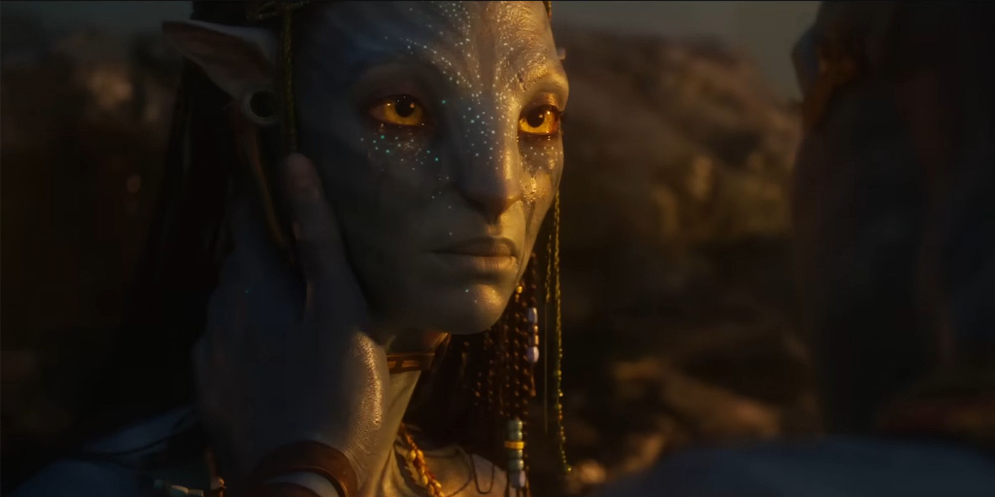 Zoe Saldana as Neytiri in Avatar: The Way of Water