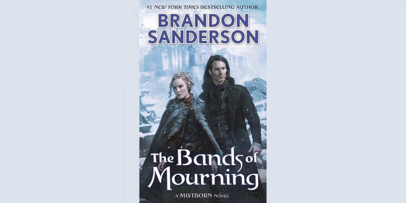 The front cover of 'The Bands of Mourning' by Brandon Sanderson