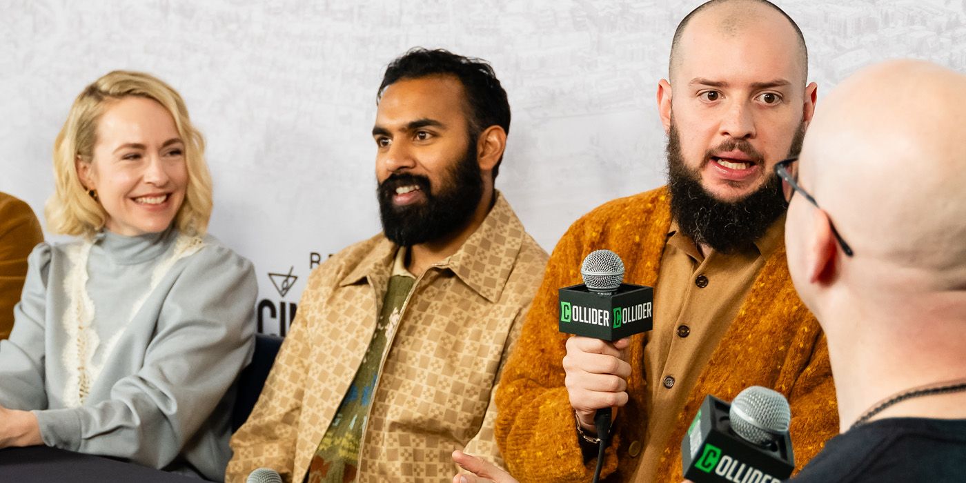 Sarah Goldberg, Himesh Patel and Evan Twohy at Sundance 2025 for Bubble &amp; Squeak