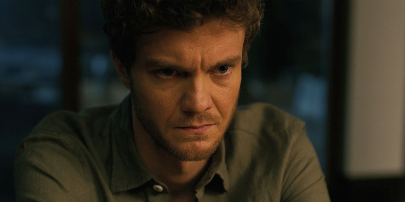 Close-up of Josh (Jack Quaid) glaring in Companion