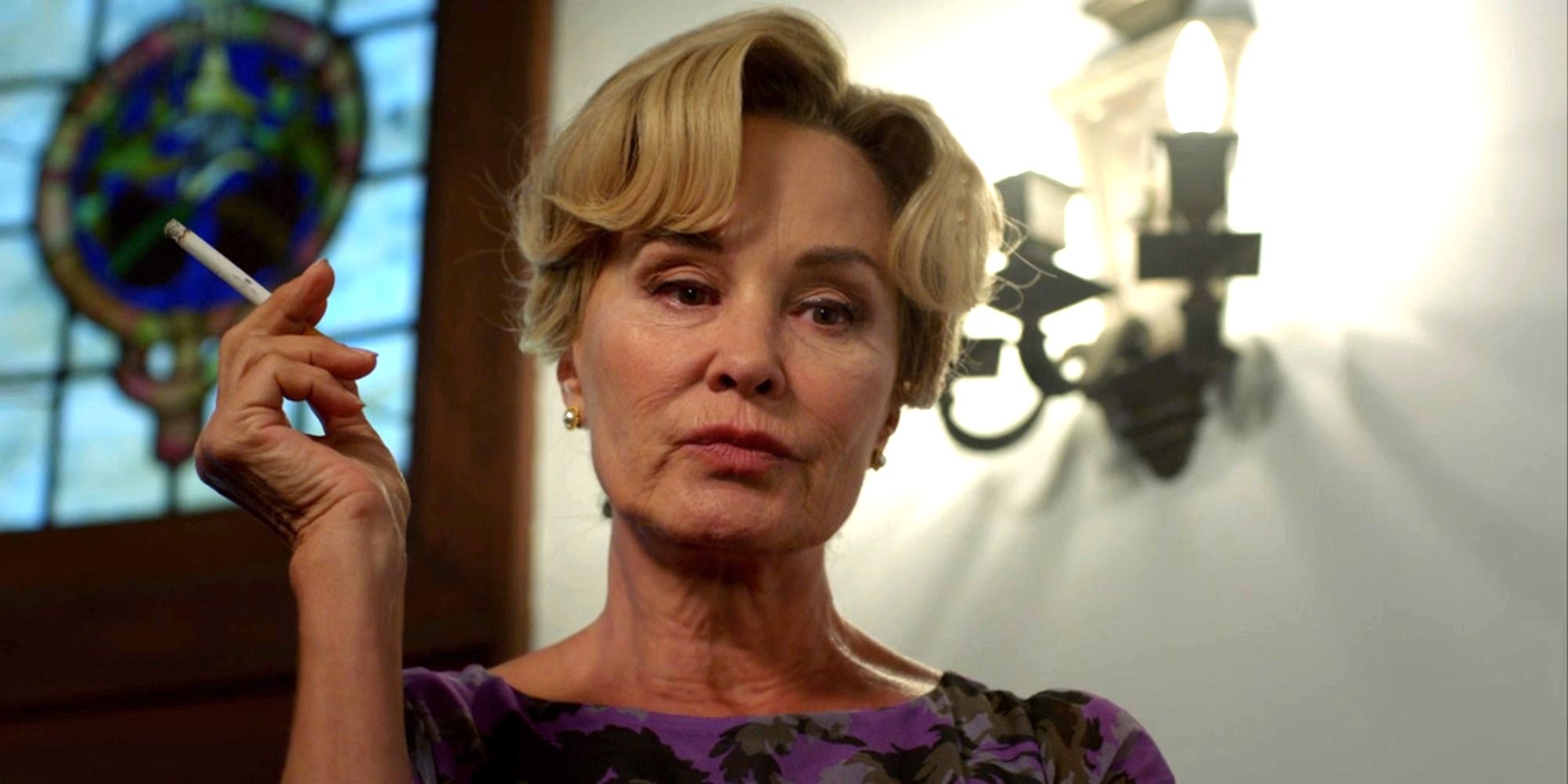 Constance Langdon (Jessica Lange) holding a cigarette in episode 6 of 'American Horror Story: Apocalypse.'